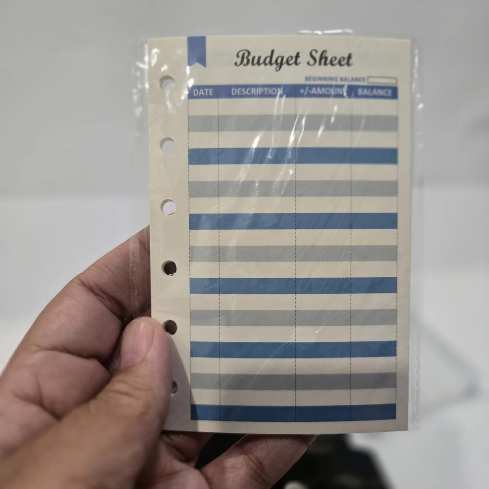 Pocket Budget Planner, Expense Tracker Daily Memo Notes. Black Marble Design New